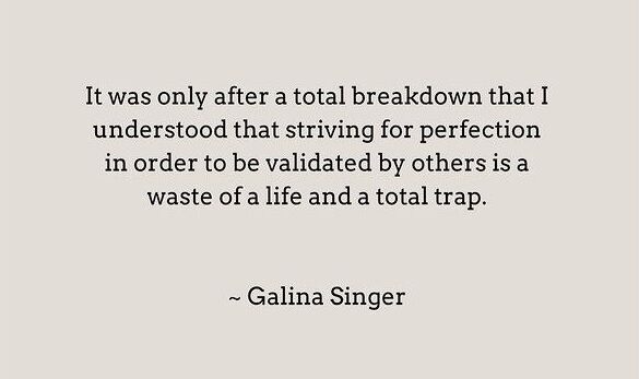 Striving for perfection - Galina Singer