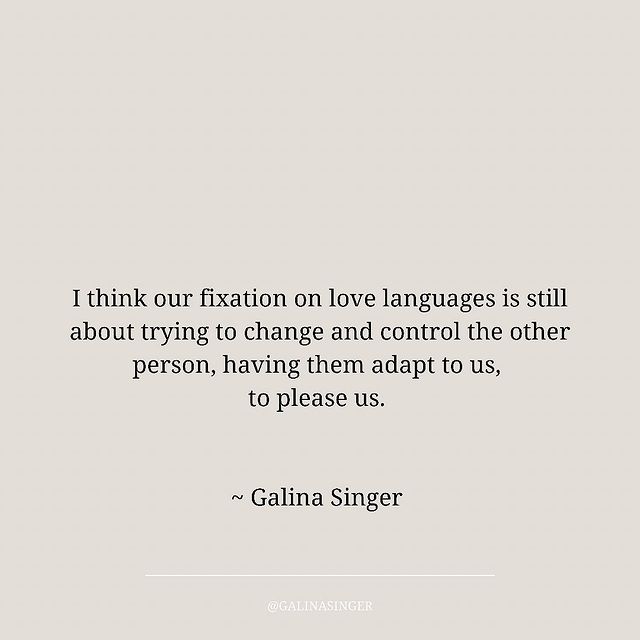 fixation on love language